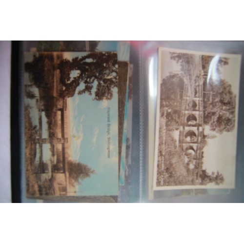 89 - An assortment of mixed postcards, a folder of antique and vintage postcards including local and a nu... 