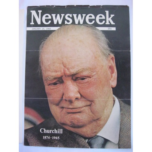 22 - Winston Churchill interest - An extremely rare copy of a pulped Newsweek cover featuring the death o... 