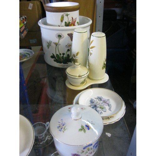 61 - A selection of china and porcelain including Brixham and Portmeirion Botanics