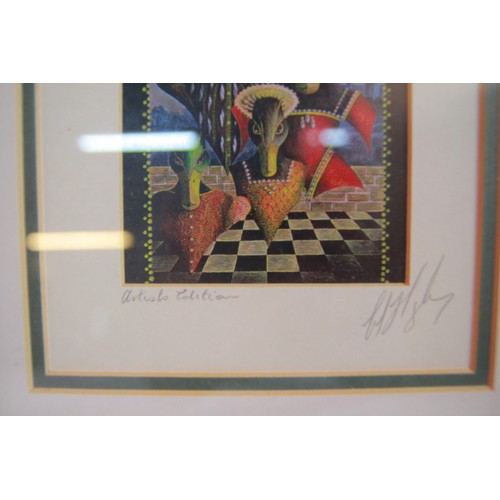 1 - A pair of unusual signed prints by the artist Christopher Hope King