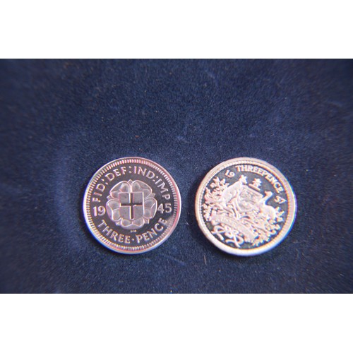 93 - George VI Pattern Silver Threepence 1945, not issued for circulation, Edward VIII 1937 Pattern Silve... 