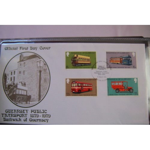 138 - A collection of 3 albums of Guernsey First Day Covers and several sheets of Guernsey stamps