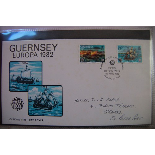 134 - A collection of 3 albums of Guernsey First Day Covers