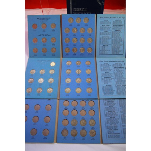 99 - 3 Whitmore folders containing 76 1 shilling coins plus a number of empty folders