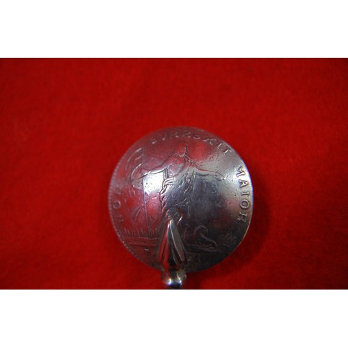 223 - 1737 Silver Emmanuel Pinto Maltese coin spoon