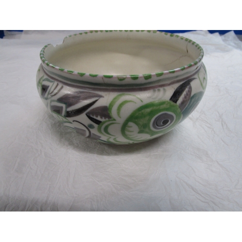 46A - A Poole pottery Carter Stabler and Adams early 1920s GUY pattern bowl in need of restoration on rim.... 