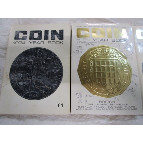 17 - Three  Coin Year Books compiled by the staff od Coin Monthly.

The years are 1971,1974 and 1981.

Al... 