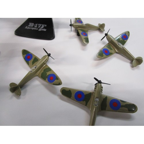 23 - 6 Corgi model Aero planes from the second world war
2 Hurricanes, 3 spitfires and a B17f Memphis bel... 