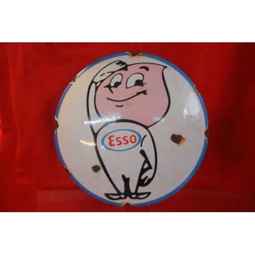 13 - Retro-style enamel 'Esso' sign