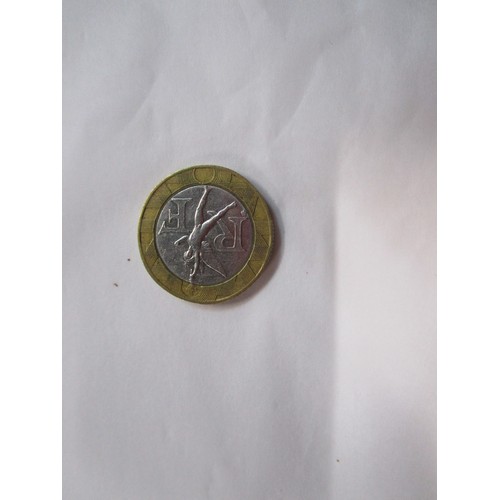 25 - French 10 Franc coin from 1989 in good condition.
Two tone  metal version and a selection of other c... 