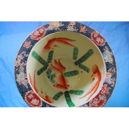 47 - x1 Large hand-painted Satsuma bowl
