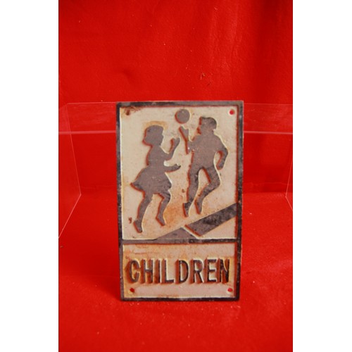 18 - Retro-style 'Children' sign