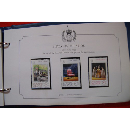 109 - A selection of stamp albums including a 1977 Silver Jubilee Album and various others including one a... 