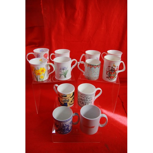 31 - A small crate of china mugs including Spode