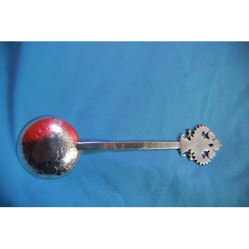 49 - A continental .800 silver decorative spoon with a coin bowl