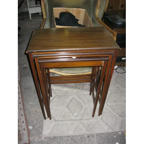 88 - A Regency styled nest of three solid wooden tables