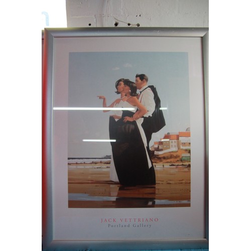 4 - 5 large framed and glazed Jack Vettriano Portrait Gallery prints all in good order