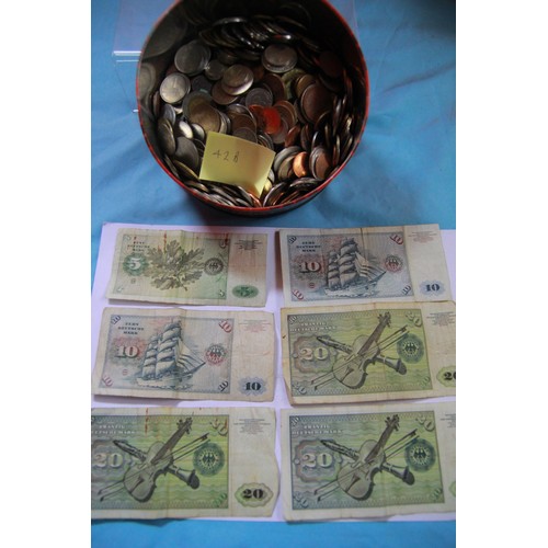 42B - Foreign coinage and banknotes