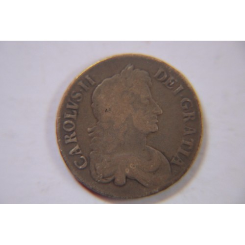 55B - A Charles II 1673 Crown, in good order with some wear (condition as pictures)