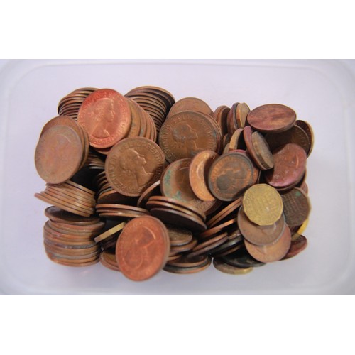 48D - A plastic tub full of pre-decimal coinage