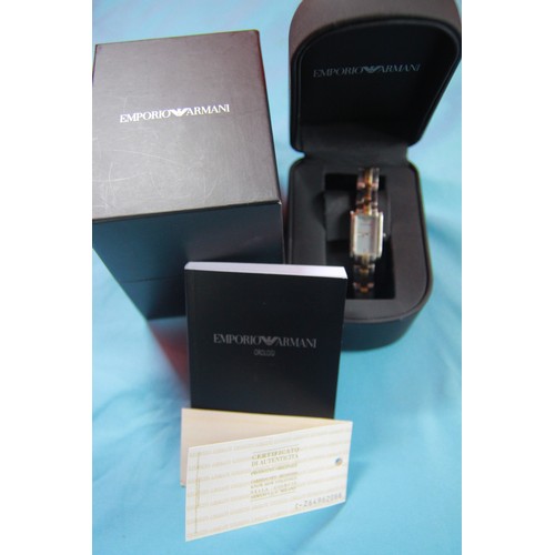 309 - Genuine boxed Emporio Armani ladies watch with Certificate of Authenticity