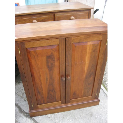 100 - A hand-built hardwood 2 door cabinet