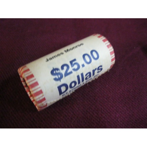 33 - A roll of James Monroe 1Dollar coins valued at 25$ 
Roll is mint never opened or circulated