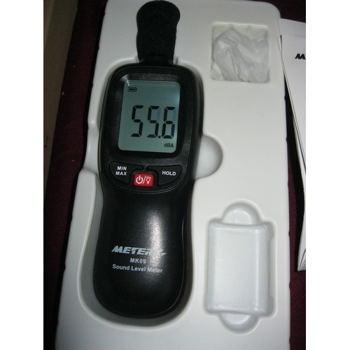 162 - A Meterk MK09 Sound Level Meter, appears new in original box, powers on