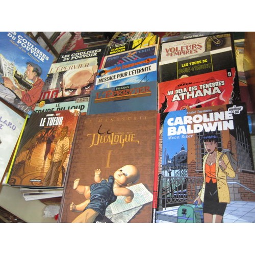 195 - A large selection (60+) of French hardback graphic novels/comics 'Bandes Dessinees' Graphic Novels, ... 