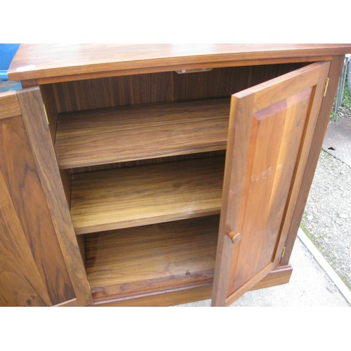 226 - A hand-built hardwood 2 door cabinet