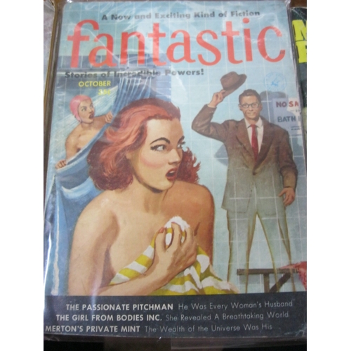 255 - 3 copies of Fantastic Science Fiction, February 1955, October & December 1956, cover price 35c, in g... 