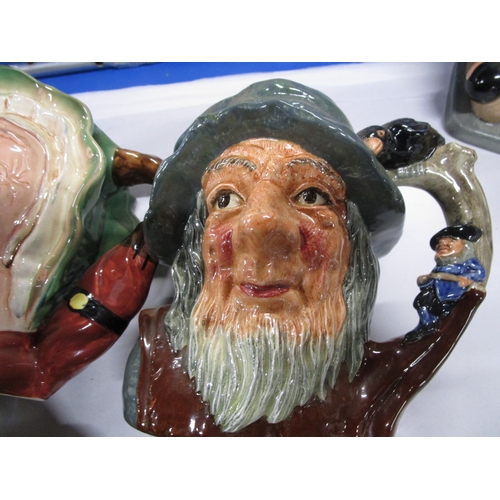 135 - 6 large Toby jugs 5 Royal Doulton 1 Beswick to include Robin Hood,The Poacher and Sairey Gamp etc
On... 