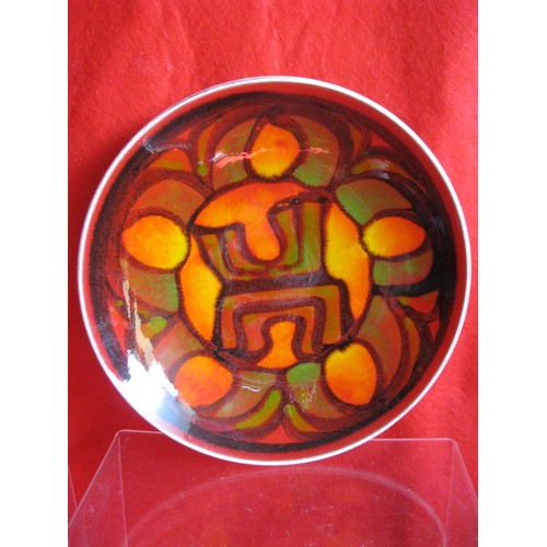 112 - Poole Pottery Delphis plaque 8 inch Shape 3 1970s Backstamp.