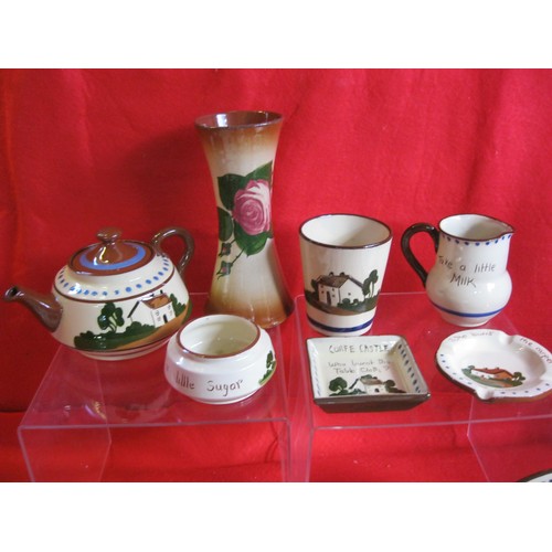 16 - A selection of assorted Mottoware including teapots Jugs plates etc