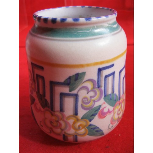 105 - Early Traditional Poole Pottery LP pattern vase 5 inches tall by 5 wide at the base.