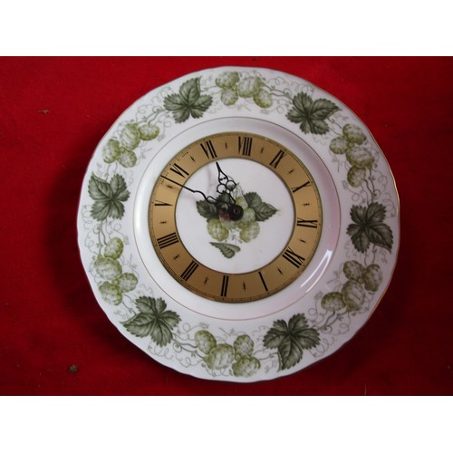 6 - Royal Worcester Hops pattern Clock approx 10 inches across.
This clock is one of two we have to offe... 