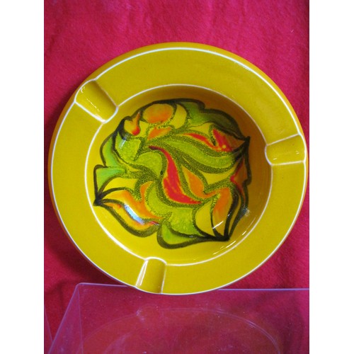 91 - A Poole pottery Delphis Ashtray 7 inches in mint condition.