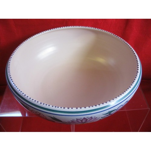 101 - Poole pottery traditional  large deep bowl approx 12 inches by 5 inches deep in CS pattern