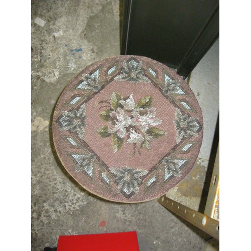 166 - Two Small embroidered stools