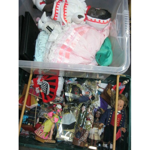 321 - Two crates of dolls, mainly Oriental