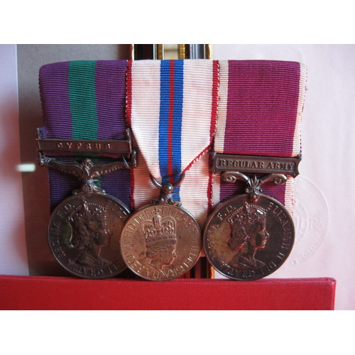 201 - A trio of medals awarded to the late John Stokes Sgt. Mjr. (retired), with appropriate certificates ... 