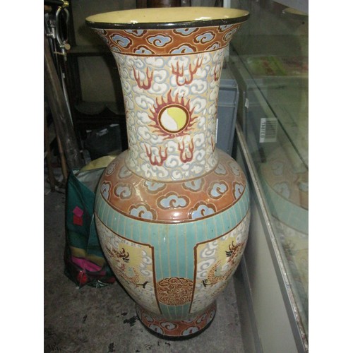 51 - A very large (approx 3' tall) Oriental vase