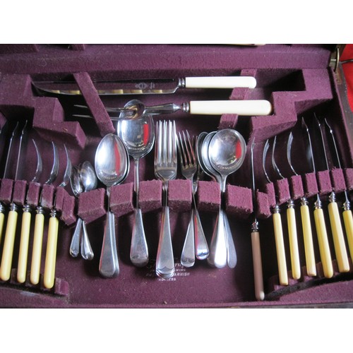 23 - A vintage canteen of cutlery by Priestly & Moore, Sheffield. Appears complete.