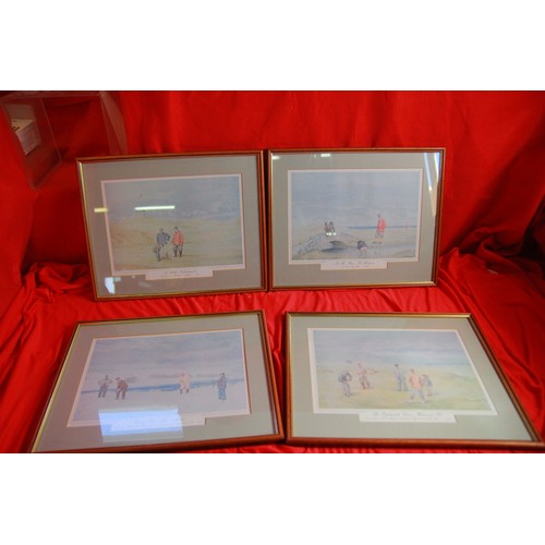 4 - x6 vintage golf prints