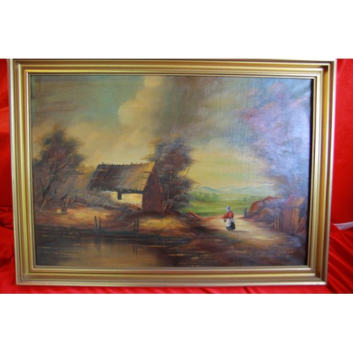 5 - Selection of artwork, including an oil of Swanage