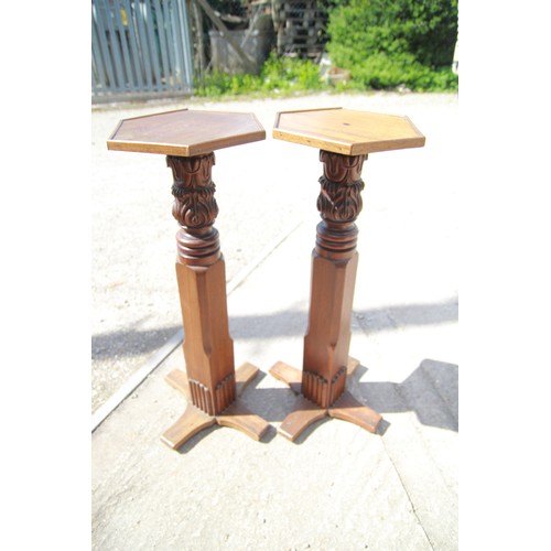 329 - x2 wooden plant stands