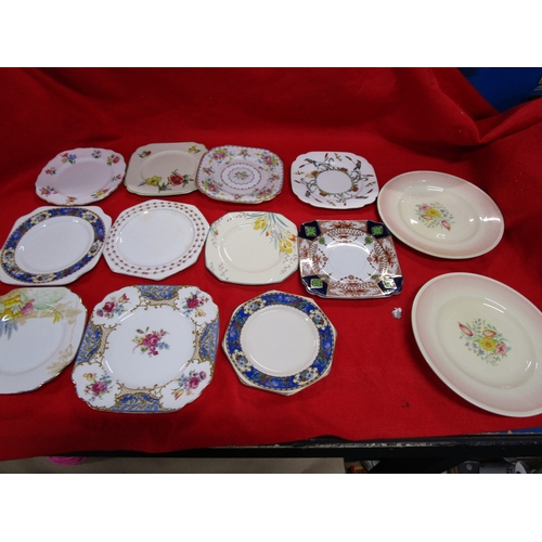 130 - Square or round this lot has it all .Over 42 side or Sandwich or cake plates by various manufacturer... 