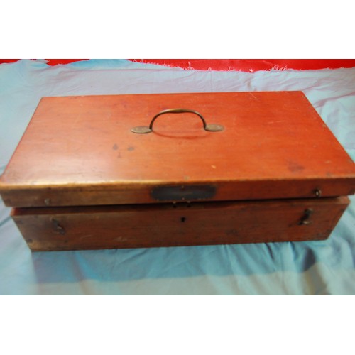 286 - Antique Apothecary Chest - comes with contents & Brass Scales and Weights by Degrave of London