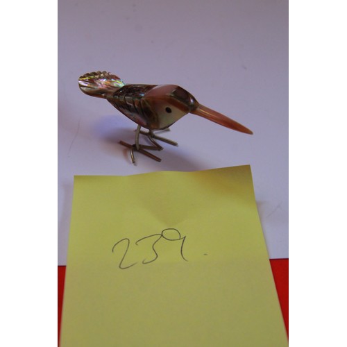 283 - A small bird made of abalone in good order