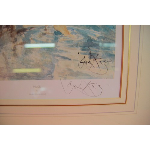 4 - A pair of signed prints by Gordon King, framed and glazed